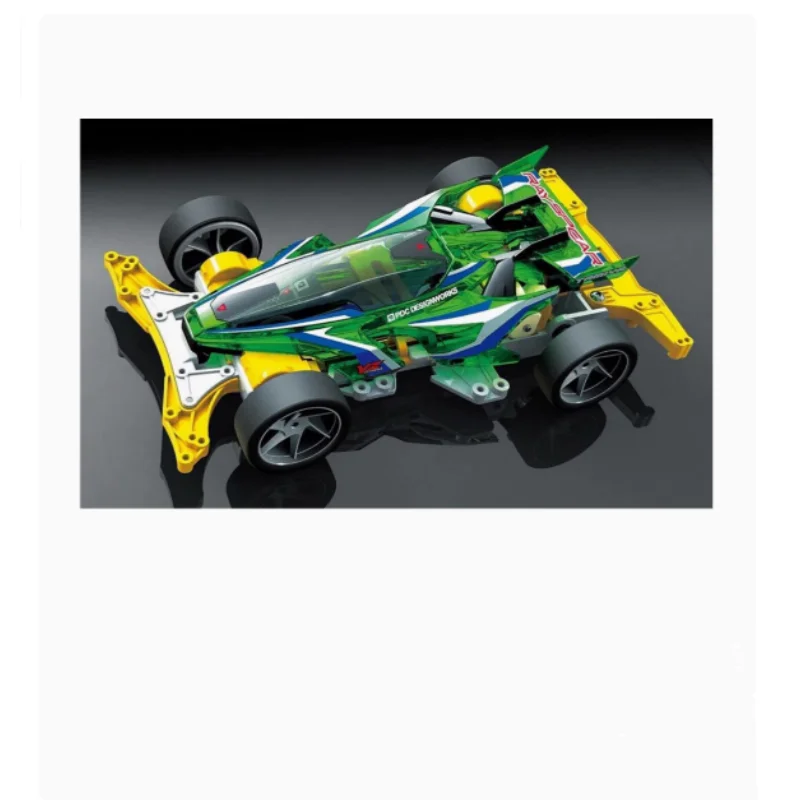 Tamiya 18099 Thunderhorn Green Transparent ultra light unobstructed removable shell yellow and white with VZ chassis diameter