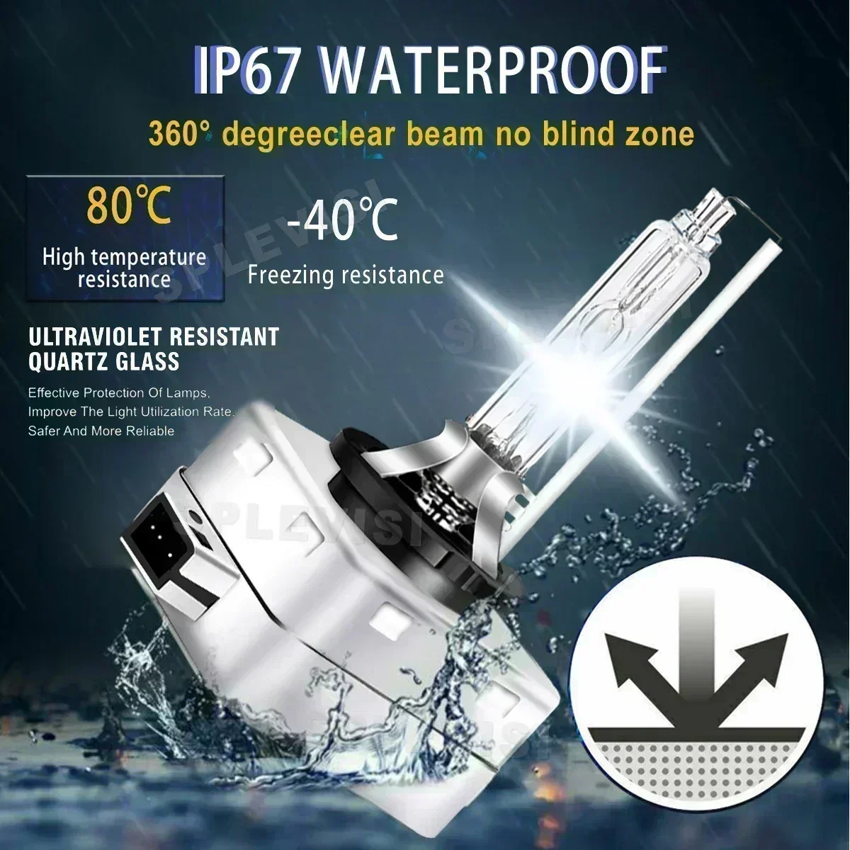 2Pcs Car Headlight Bulbs D3S HID Lights 6000K For Mercedes-Benz CLA200 CLA250 CLA45 2014 2015 2016 view 3