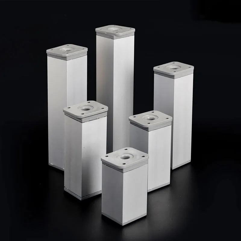 

4 шт. квадратные ножки для мебели, шкаф из алюминиевого сплава, регулируемый диван, шкаф, ванная комната, телевизор, прикроватная тумбочка, ножки, опорные ножки