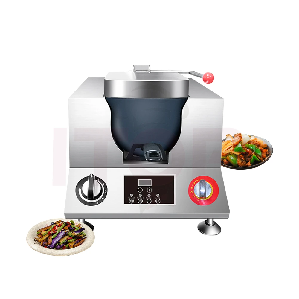 STLF JW U-shape Commercial Intelligent Stainless Steel 304 Gas Heating Adjustable Height Automatic Cooking Machine
