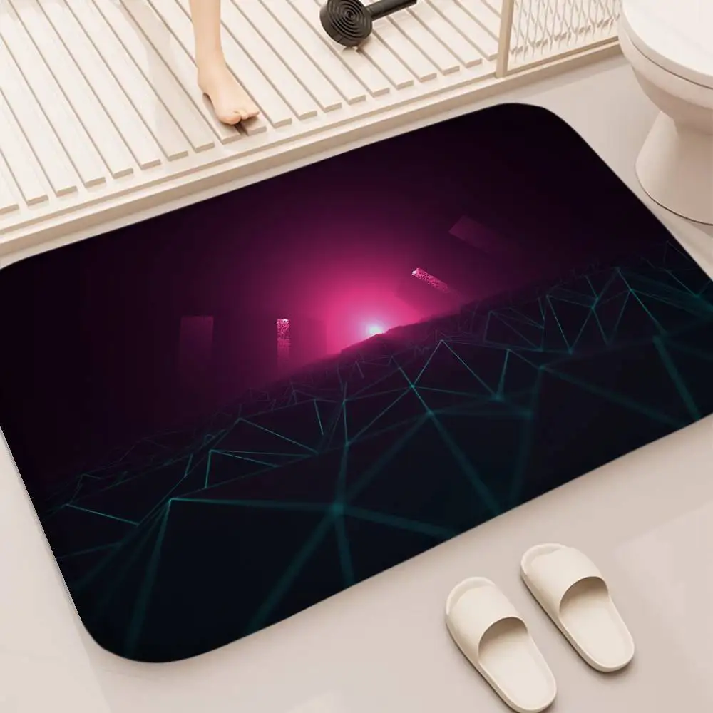 

Punk Neon Street Floor Mat Printed Large Carpets Room And Bedroom Carpets Bathroom Anti Slip Door MATS Small Carpets