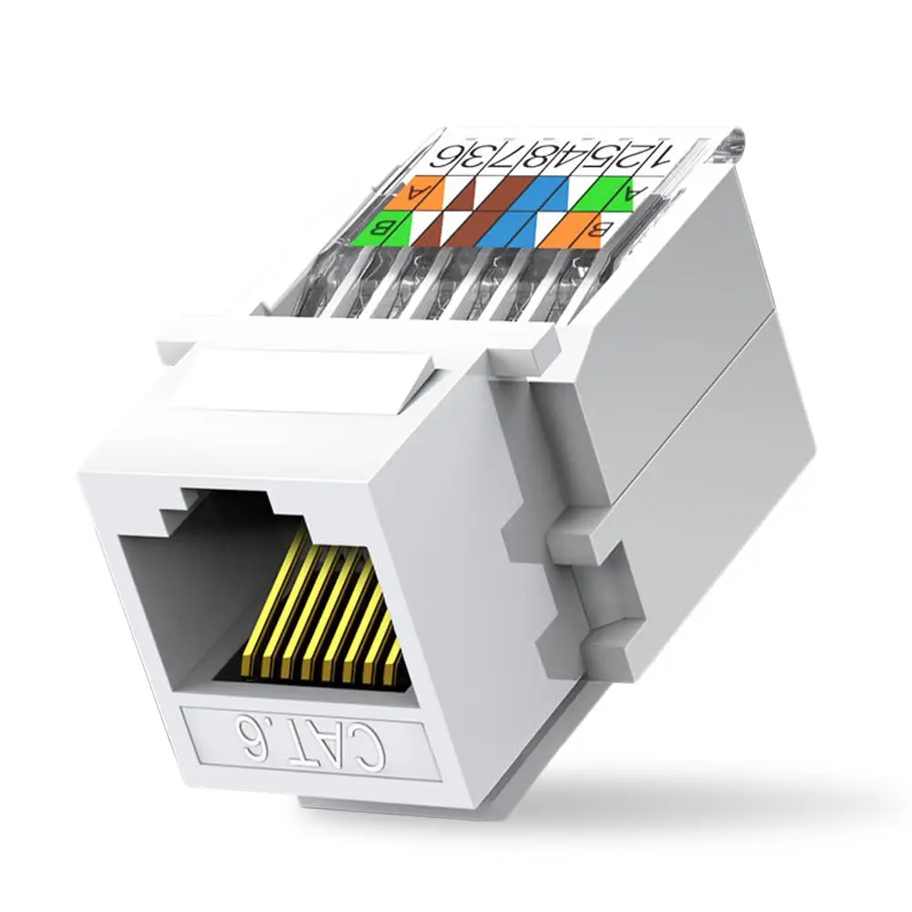 10 Stück RJ45 Netzwerkmodul CAT6 Kabel-Patchpanel Netzwerkbuchse Umfassende Verkabelung CAT6 Kristallkopf Netzwerkkabel-Patchpanel – Detail 7