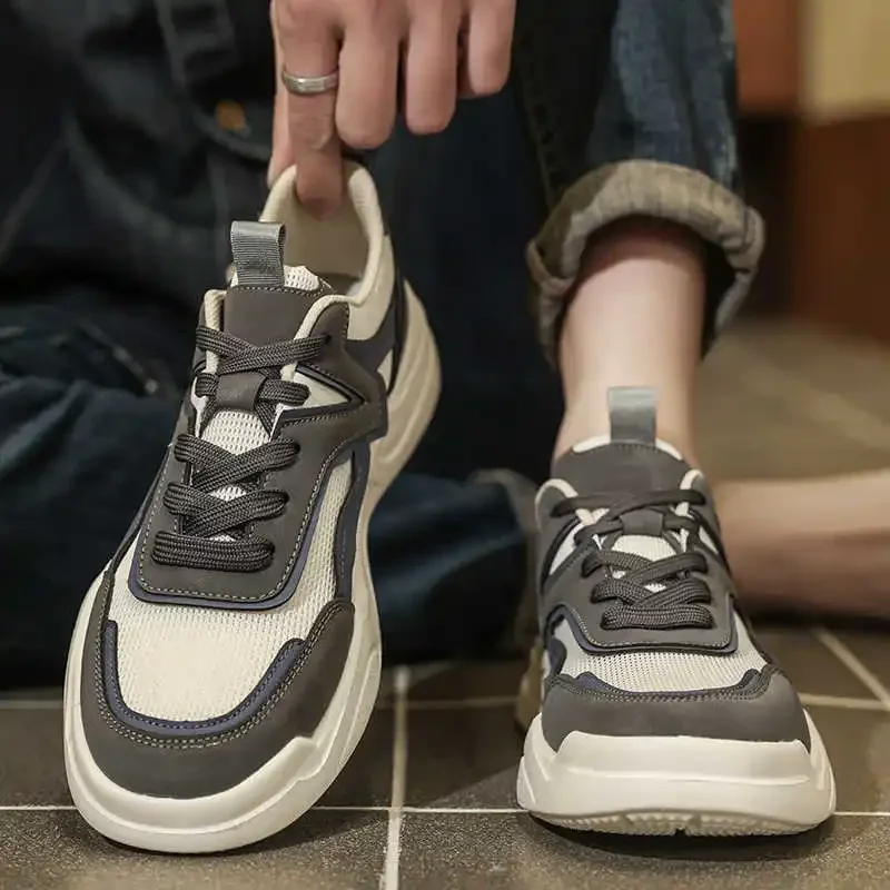Baskets de course à talons épais et fins pour hommes, chaussures vulcanisées décontractées, produits de nouveauté, chaussures de sport, nouveau, rapide, fonctionnel