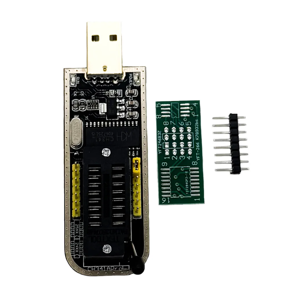 CH341A Programmer Module DIY KIT 24 25 Series EEPROM Flash BIOS USB with SOIC8 SOP8 Test Clip for 93CXX 25CXX 24CXX