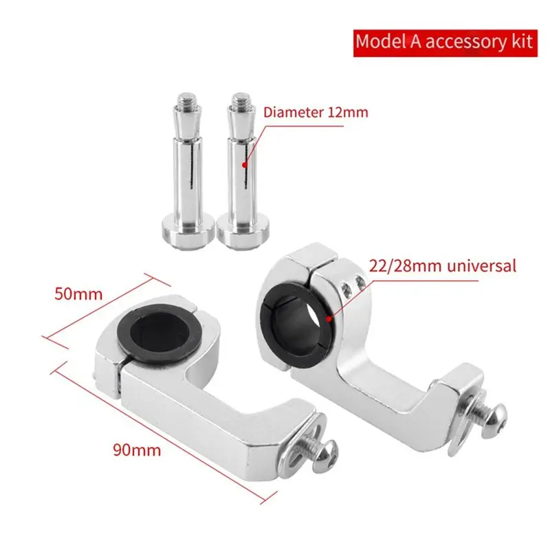 Curved Aluminum Alloy Handlebars, Windproof Handguards For Street Bikes& Off-Road Motorcycles-T48C