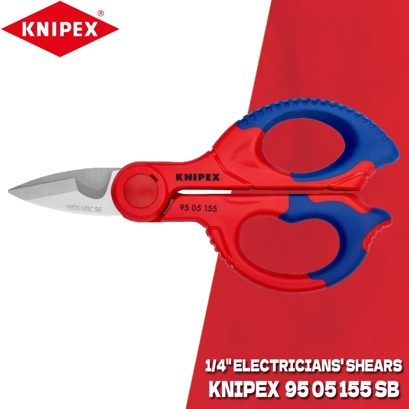 KNIPEX 95 05 155 SB Electricians\' Shears Scissors 155 mm 6.1 \