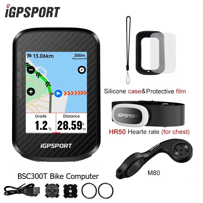 iGPSPORT BSC300T Route Navigation Bicycle GPS Computer Wireless