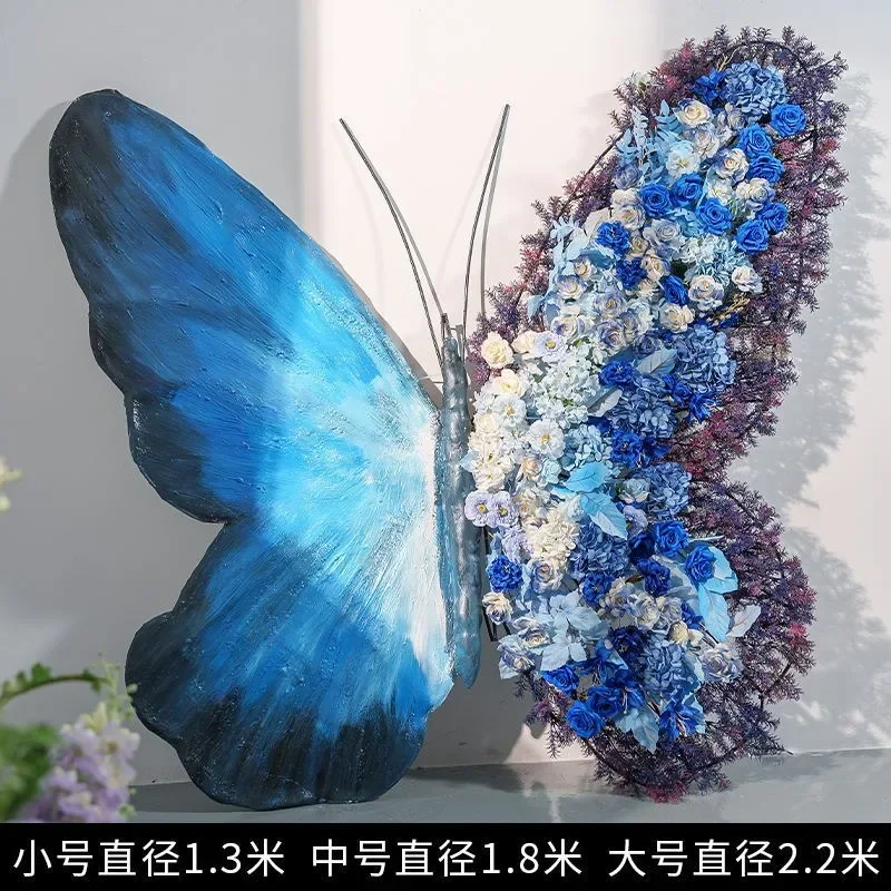 Giant butterfly three-dimensional beauty Chen decoration shopping mall set large color DIY simulation flower butterfly