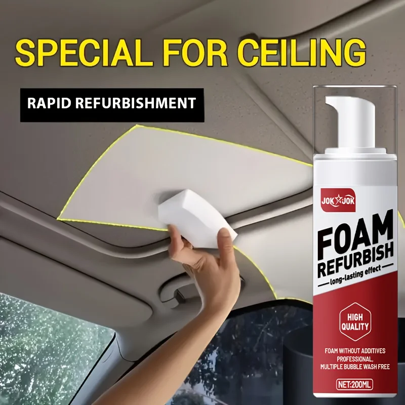 

Многоцелевой спрей для ухода за салоном, 200 мл легкая нейтральная формула для автомобильных сидений, приборных панелей, рулевых колес и полиуретановой ткани, новогоднее использование