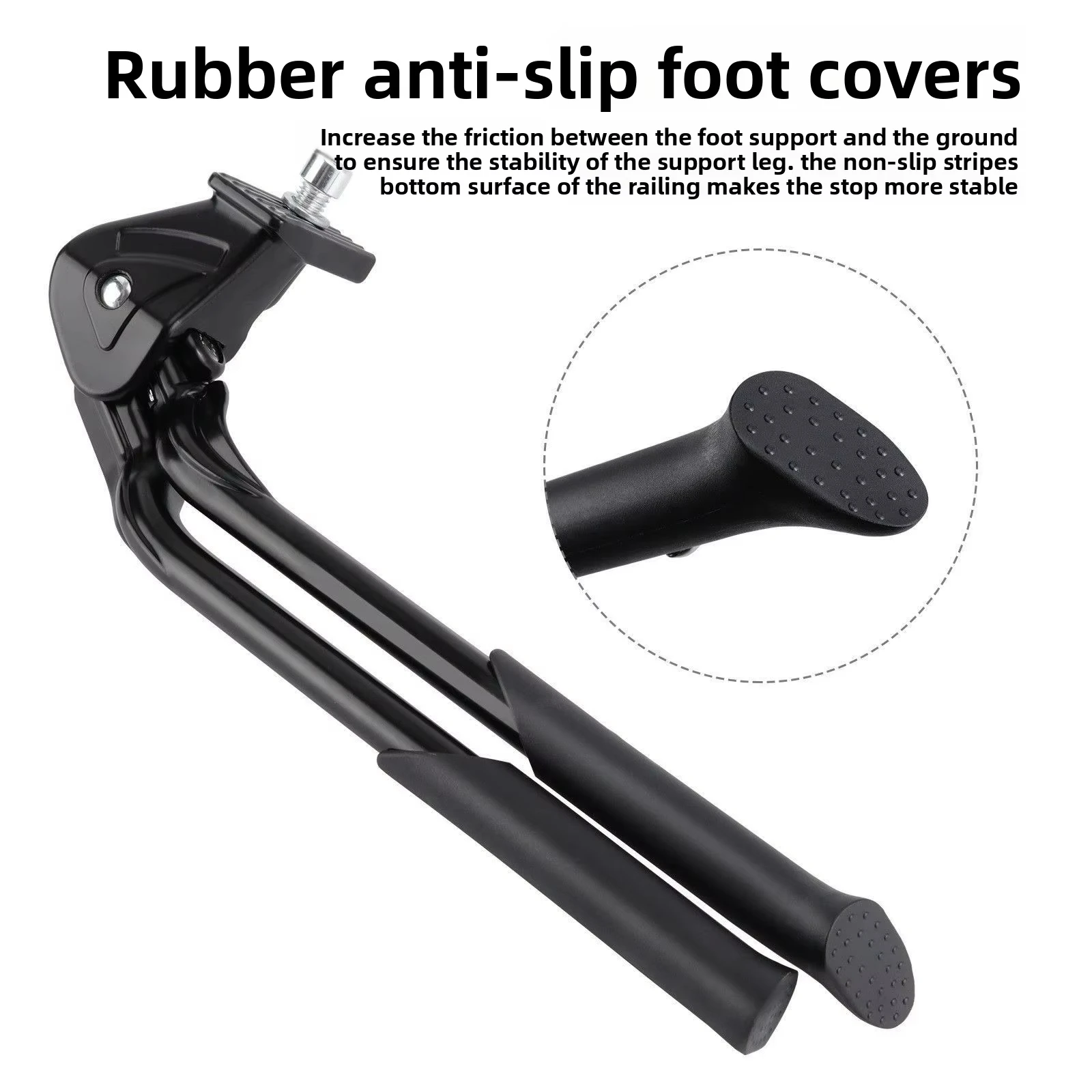 Folding Bike Double Bracket Bicycle Kickstand Adjustable Height Aluminum Alloy for Road Foldable Bike MTB Foot Support
