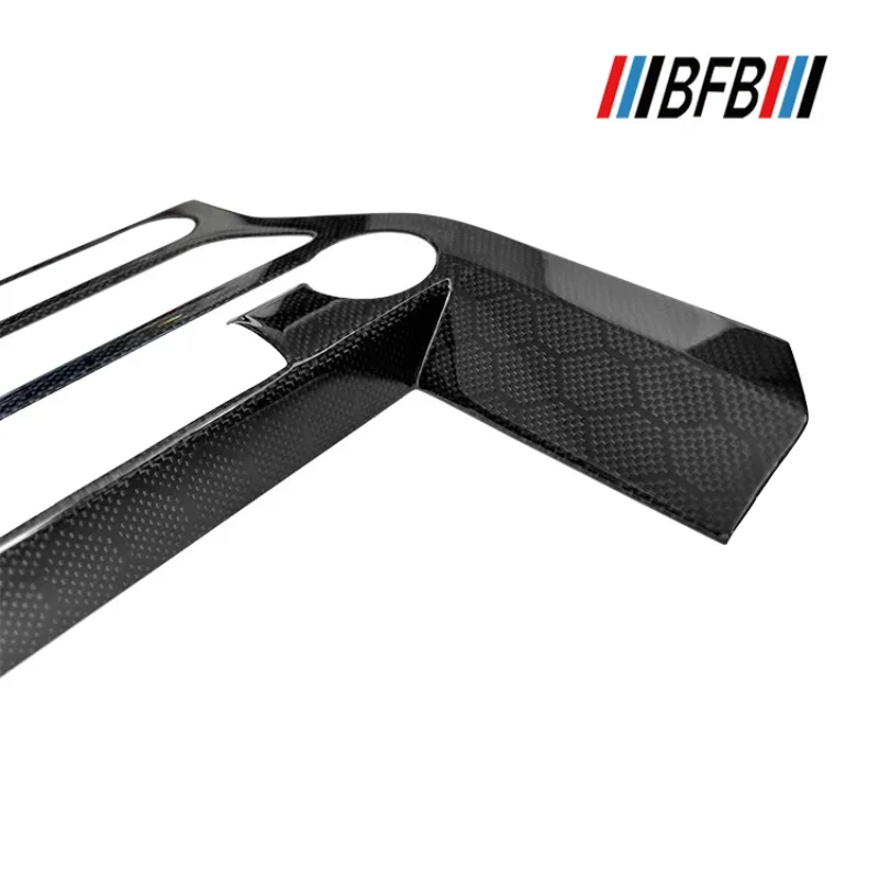 

For Ford Mustang Rhombus Real Dry Carbon Fiber 2014-2019 Dashboard LCD Screen Border Central Control Navigation Border Panel
