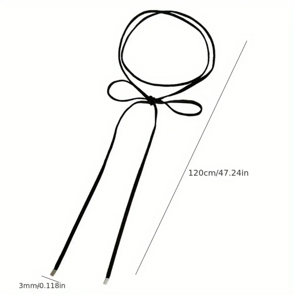 قلادة على شكل حبل للنساء، ربطة عنق قابلة للتعديل، غير معدنية، شريط رقبة عصري يشبه المخمل، ياقة أنيقة للحفلات #4