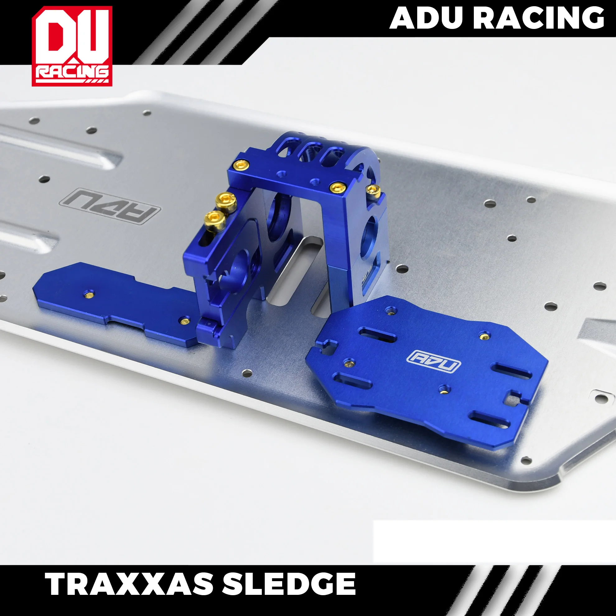 ADU RACING 7075-T6 49 CENTER MOUNT DIFF MOUNT COVER ESC PLATE For TRAXXAS 1/8 Sledge monster truck