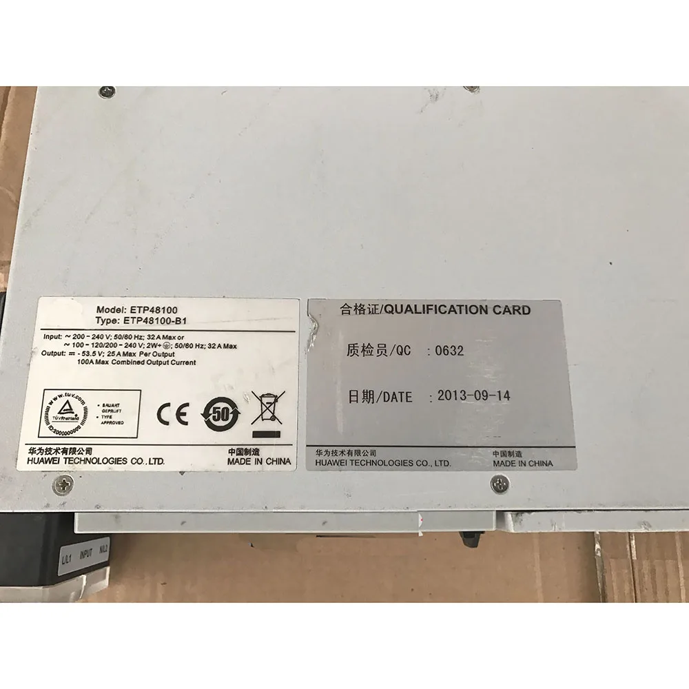 Para Huawei ETP48100 MA5680T 48V50A100A fuente de alimentación conmutada 100% probado antes del envío ETP48100-B1
