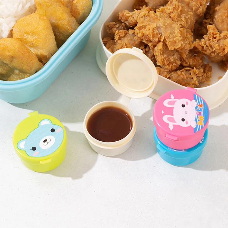 【M】3/4Pcs Mini Condiment Squeeze Bottle Plastic Salad Dressing Ketchup Squeeze Jar Container Portable Lunch Box Sauce Bottle