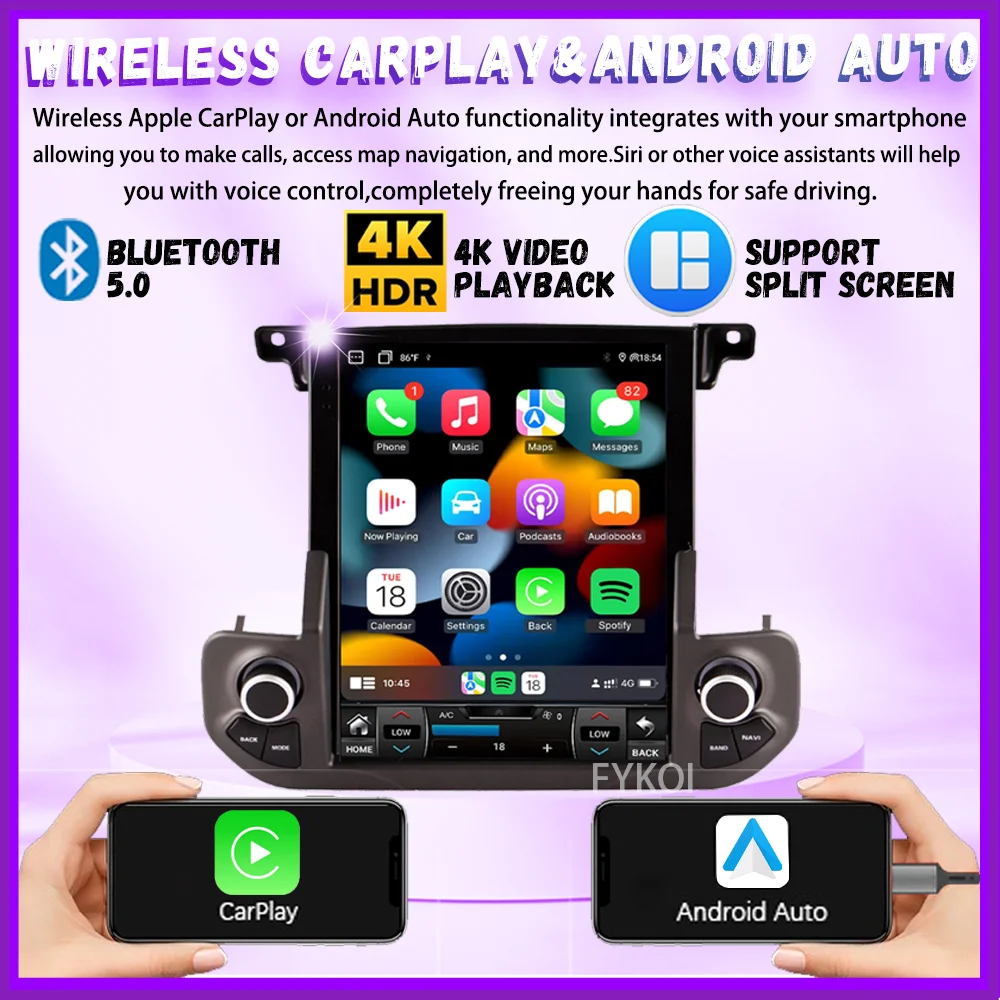 Car Radio For Land Rover Discovery 4 LR4 2009-2016 CarPlay Android Auto Automotive multimedia Tesla Style Bluetooth 4G GPS WIFI