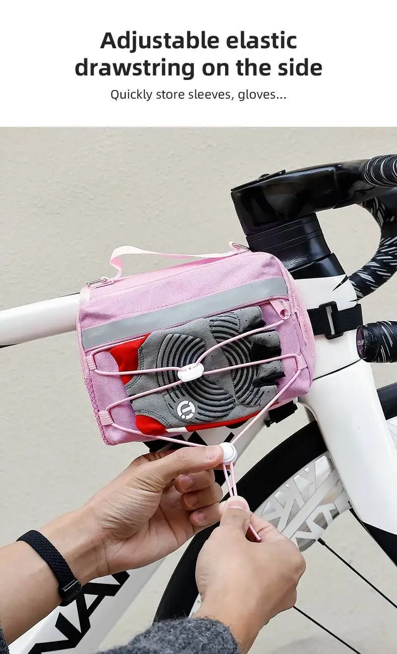 ESLNF Fahrradrahmentasche MTB mit oberer Gepäckträgertasche, reflektierender Streifen, mehrfarbig, für Fahrrad, wasserdicht, Rennrad – Detail 6