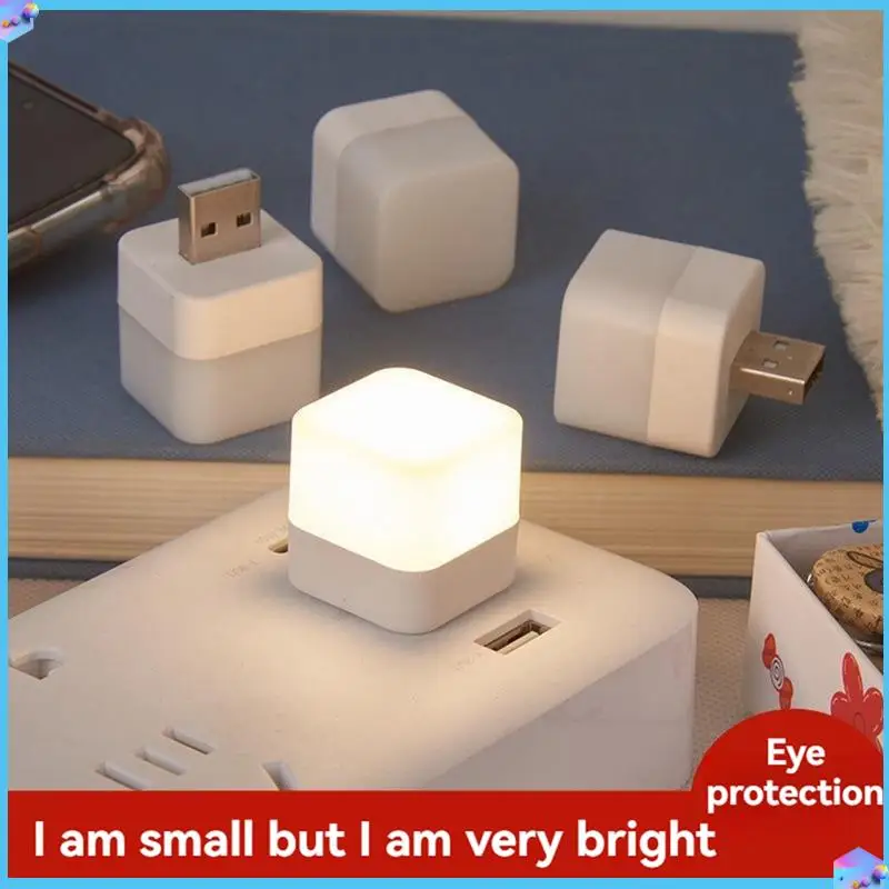 A43T 6PCS USB Plug In Night Light Mini LED Night Light para dormitorios Baños Pasadores de viaje