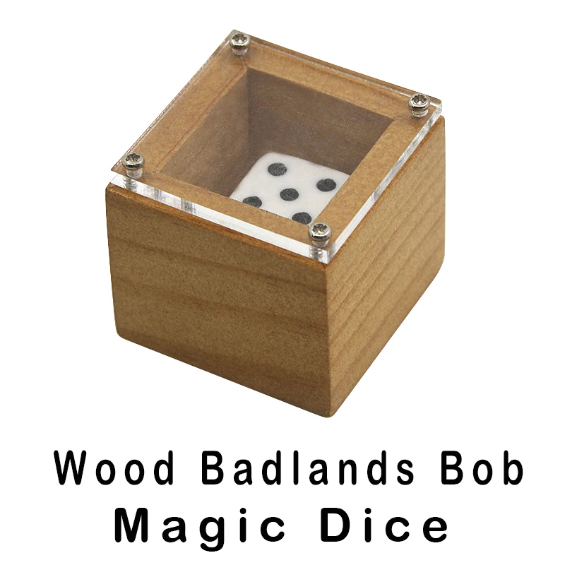 Badlands Bob (Wood) Dice Magic Tricks Gimmick Props Metal Stage Magia Mentalism Illusion Dot Number Change Die Magie Magicians