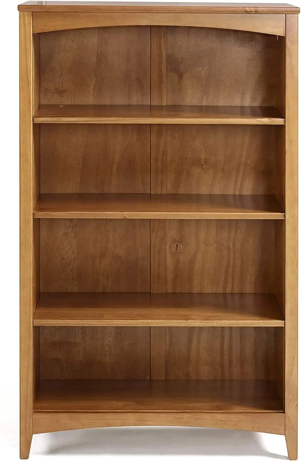 Shaker Style 4 Shelf Bookcase / Solid Wood / 48" High / Adjustable Shelving / Closed Back / Display Bookshelf for Living Room