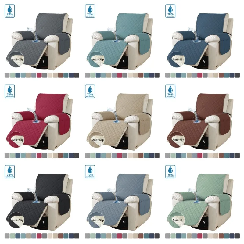 Elastic Waterproof Single Sofa Slipcover Non-Slip Stain-Resistant Pet-Friendly Universal Simple Sofa Protector Living Room Decor