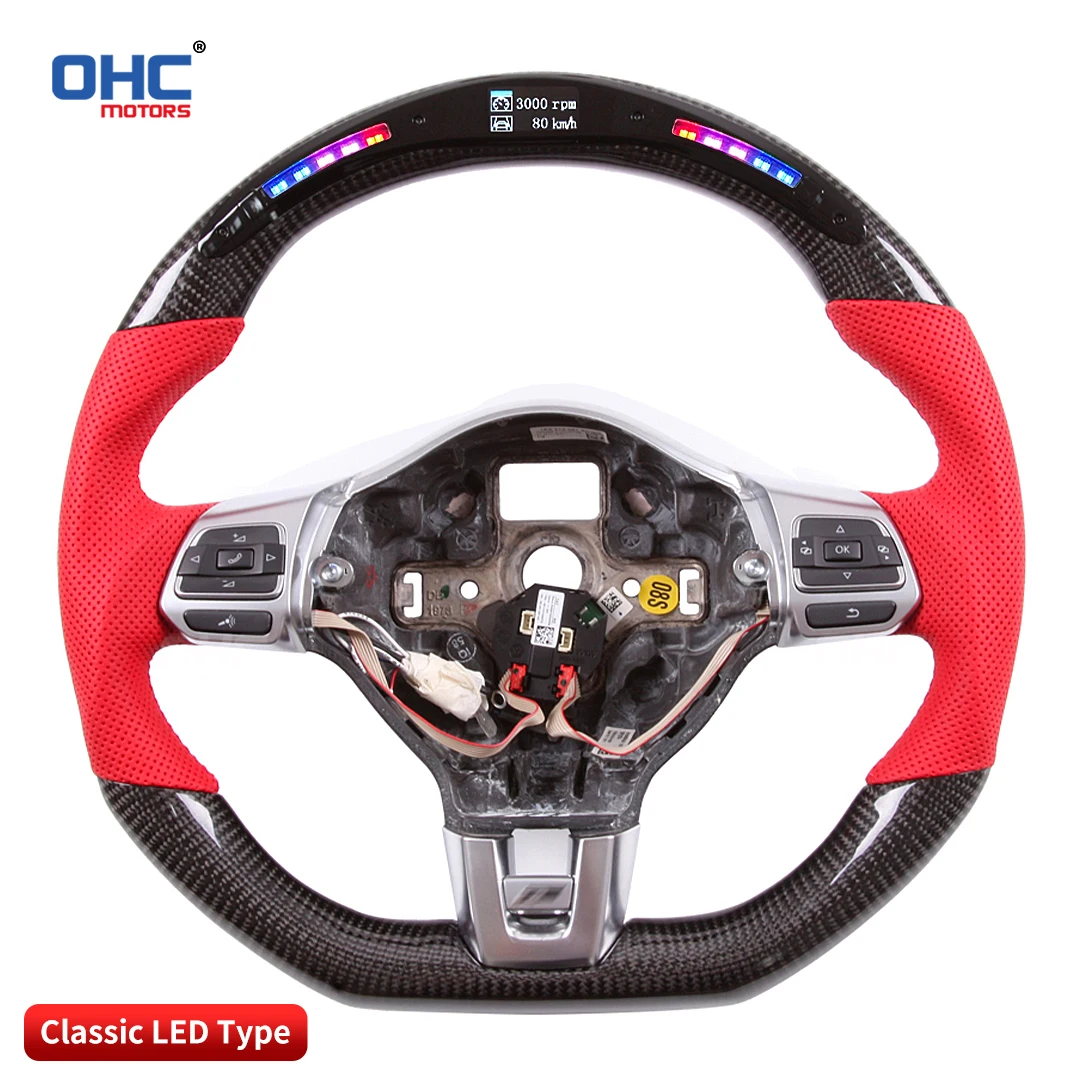 

Galaxy Pro LED Data Display Steering Wheel for Volkswagen VW MK6 100% Tested Forged Carbon Fiber Steering Wheel Fit(IN STOCK !!)