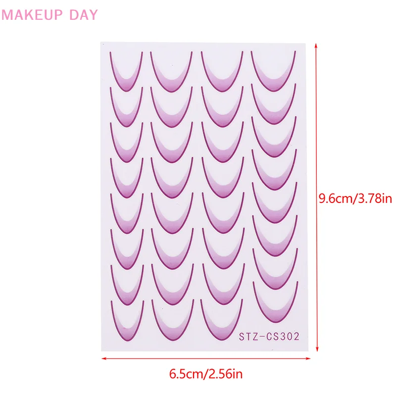 Pegamento trasero 3D gradiente, línea francesa, pegatinas de uñas, líneas de rayas, deslizadores, autoadhesivas, puntas de uñas, herramienta de manicura DIY