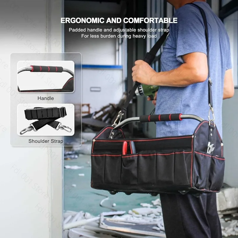 Portable Tools Multifunctional Toolbox Large Capacity Bag, Portable Hardware Electrical Woodworking Tools