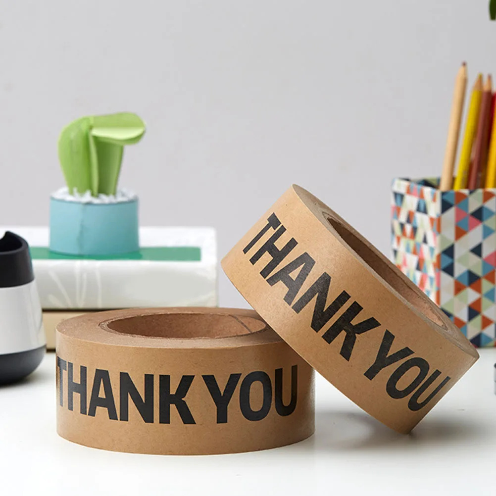 Multipurpose Kraft Paper Tape Self adhesive Sealing Writable Buffalo Packing Shipping Paper Packaging Tape for Carton Boxes