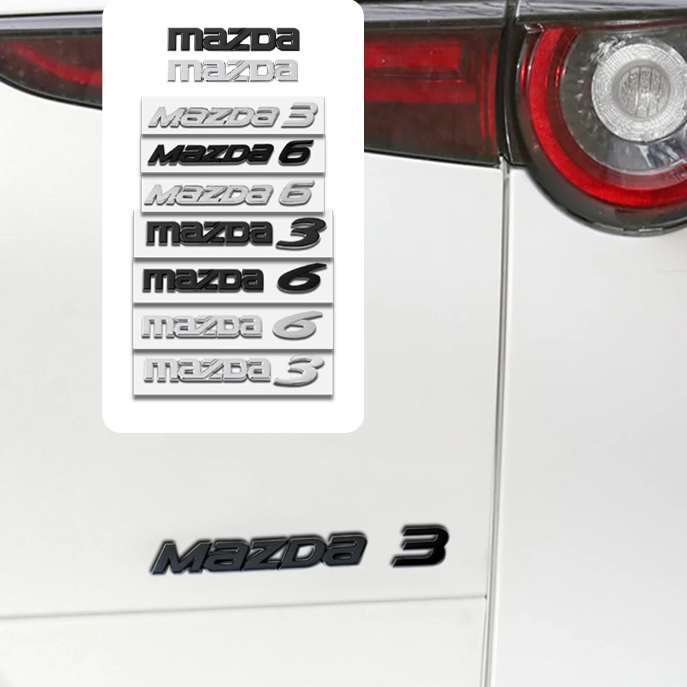ثلاثية الأبعاد ABS رسالة شعار سيارة الذيل شارة الخلفي الجذع ديكور ملصق لمازدا 3 6 Axela Atenza Demio MPS MS Skyactiv 323 626 Angksela