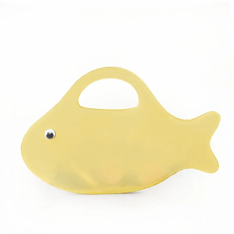 

Cute Transparent PVC Fish Shape Handbag Candy Colors Waterproof Hand-held Bag for Women 2026Summer Fashion Beach Bag Sac A Main