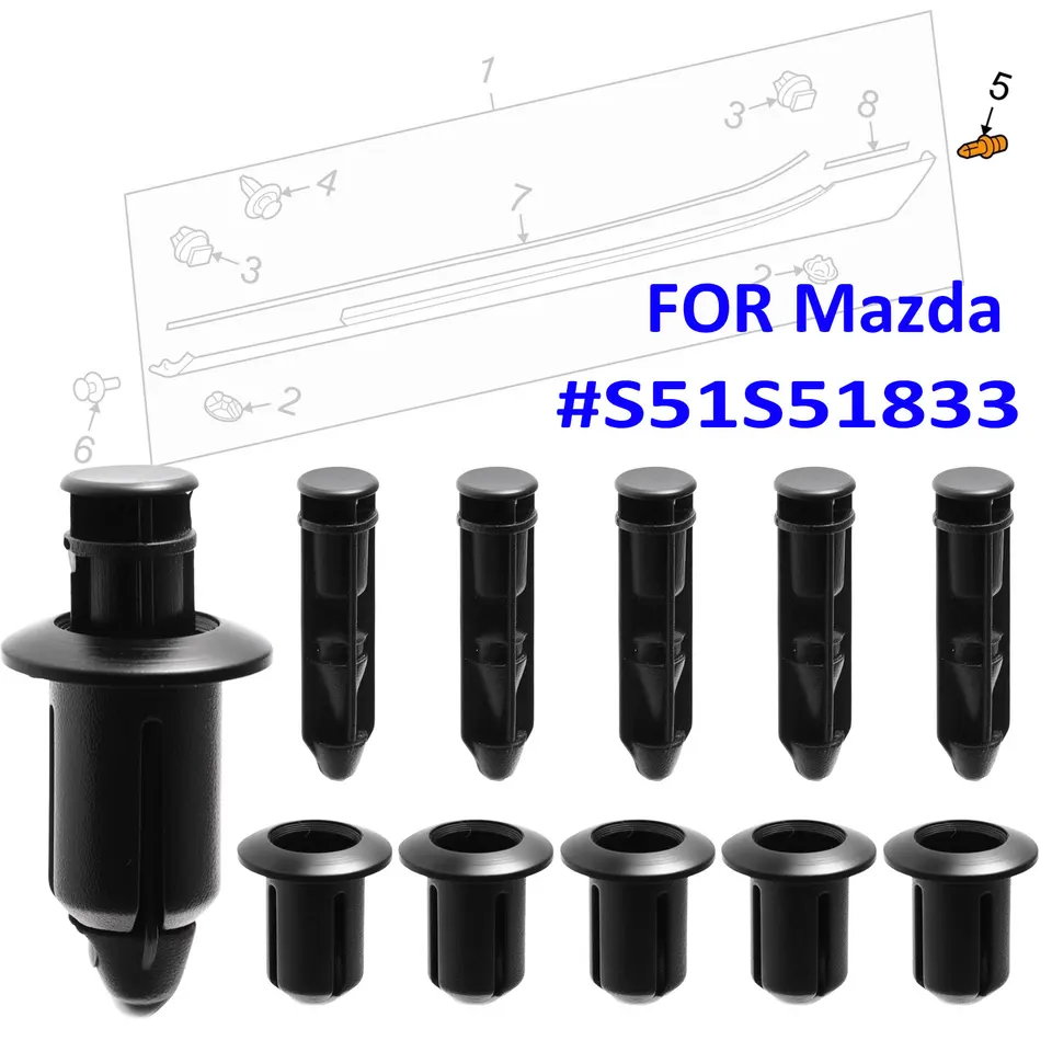 S51S51833 FOR Mazda 3 5 6 CX5 CX9 CX3 Inner Cover Rivet Bumper