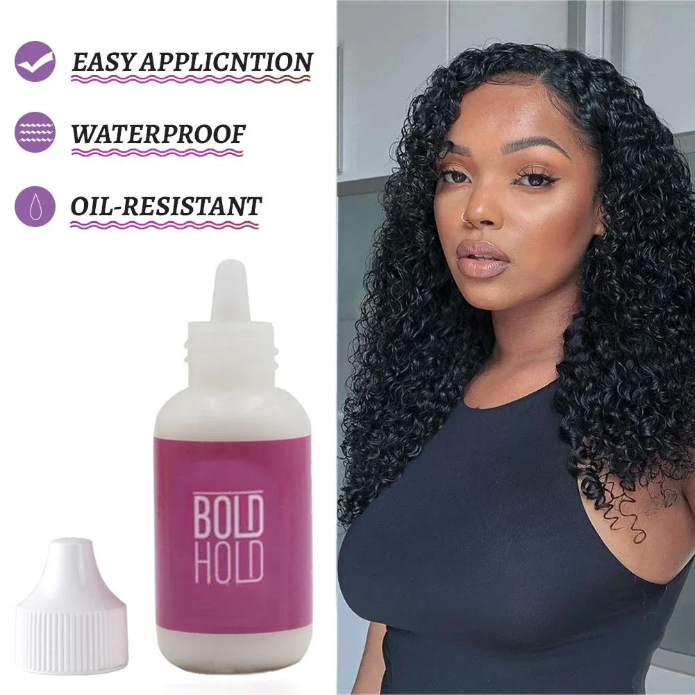 Wig Adhesive Bold Hold Lace Glue for Wigs Extreme Hold Hair Replacement Adhesive for Toupee Systems+HD Wig Caps Stocking Caps