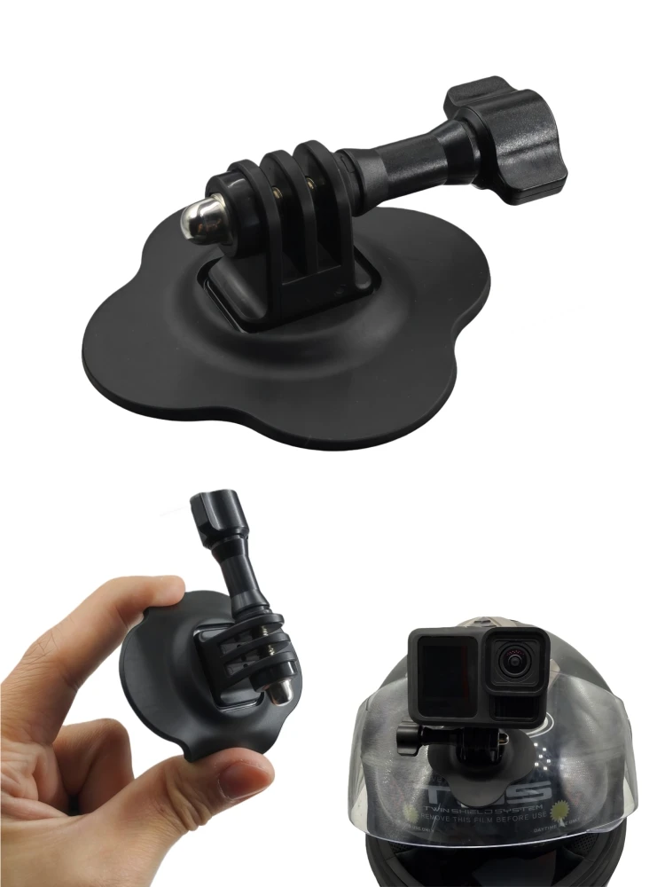 Support de casque de moto réglable pour Insta360 X5 X4 X3 Ace Pro GoPro 13 12 11 10 DJI, adhésif adapté aux Surfaces, Base de caméra d'action