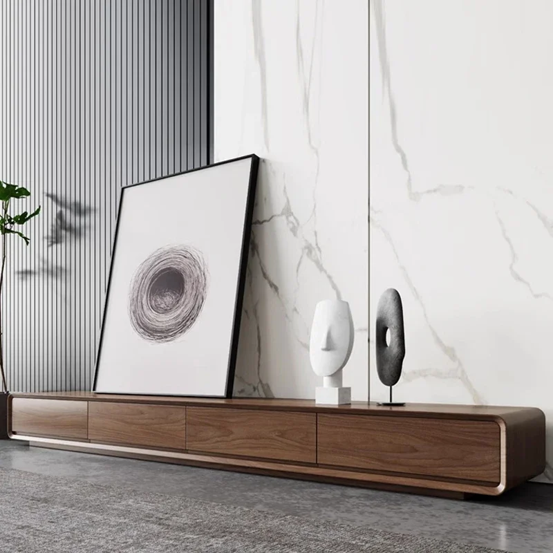 Wooden Long Tv Table Modern Design Nordic Accent Luxury Decoration Fashion Tv Stands Interior Archivadores Room Decorations image 5