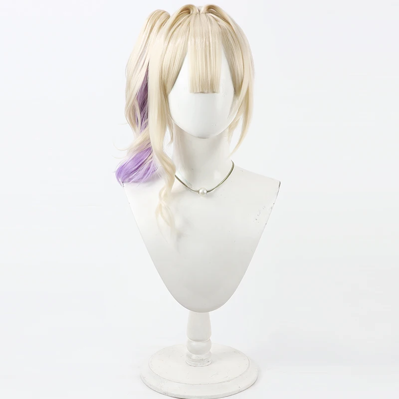 Virtual YouTube Vtuber Kurumi Noah Cosplay Wig Halloween Carnival Party Props Synthetic Hair Heat Resistant Fibe + Wig Cap