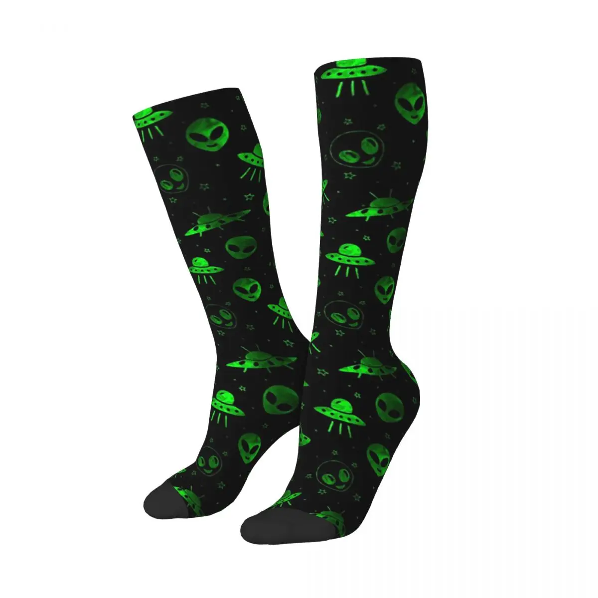 

Aliens And UFOs Pattern Socks Harajuku High Quality Stockings All Season Long Socks Accessories for Unisex Birthday Present