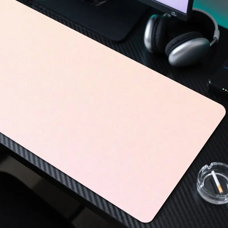 لوحة ماوس ألعاب كبيرة باللون الوردي الناعم، قاعدة مضادة للانزلاق، مثالية للمكتب والألعاب، 31.5 بوصة × 11.8 بوصة، سطح أملس للغاية