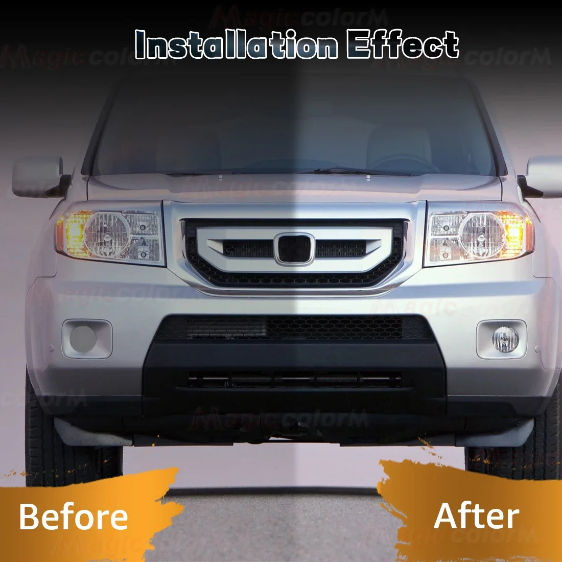 Car Fog Lamps For Honda Pilot 2009 2010 2011 Halogen Fog Lights Daylights Front Bumper Headlights DRL Daytime Running Lights 12V