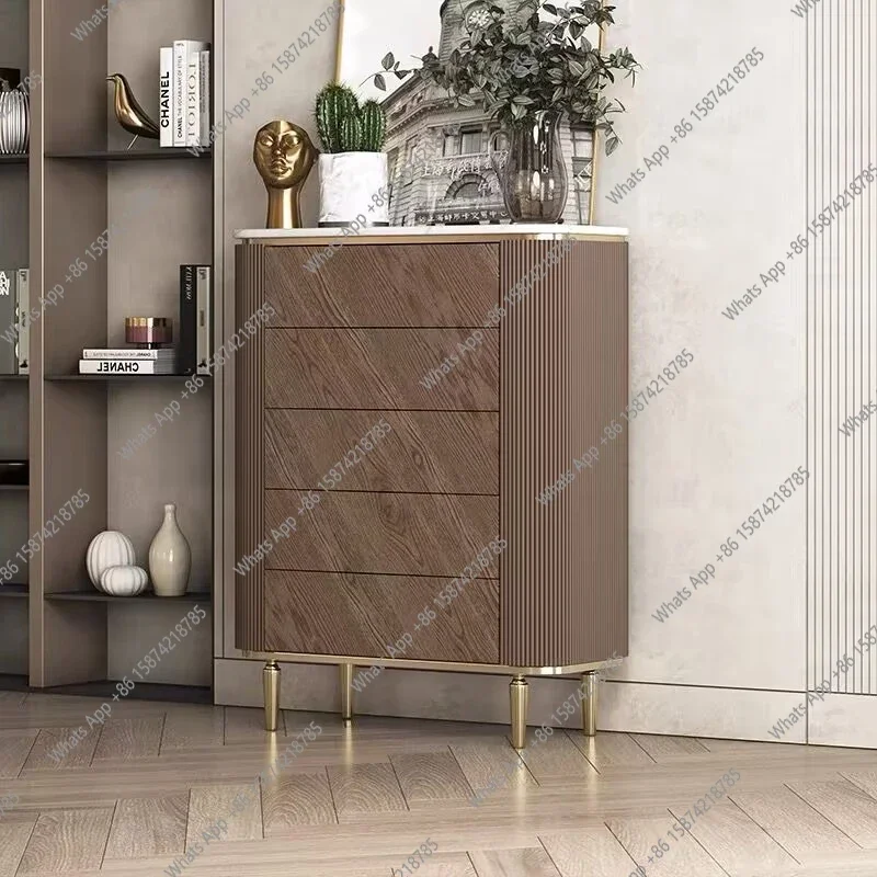 

WX Italian Chest Of Drawers Light Luxury High-end Door Cabinet Living Room Drawer Storage Cabinet Simple Bedroom Storage Chest O