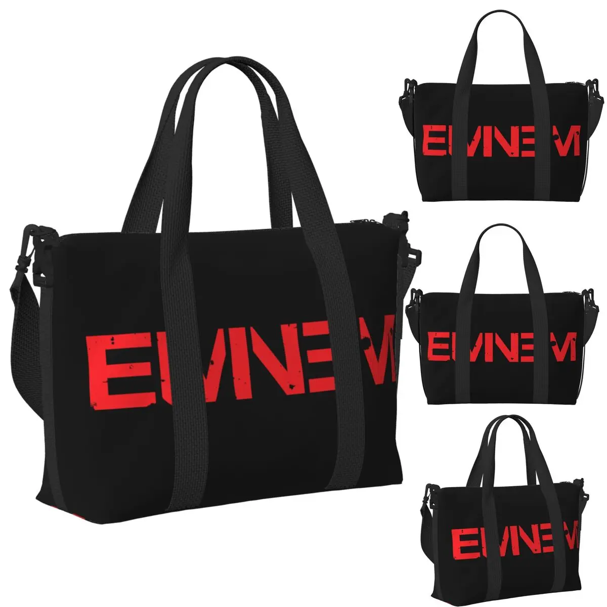 

Eminem Beach Travel Bag Large Capacity Tote Bags for Gym Sport Women Shopping Duffle Shoulder Bag