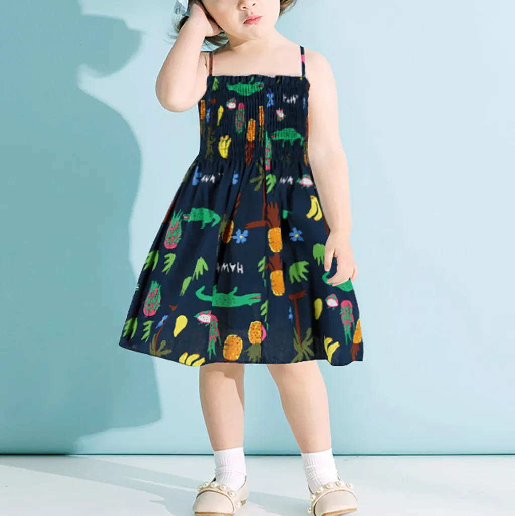 Girls Dresses Size 6 Toddler Baby Kids Girls Sleeveless Summer Print Dresses Casual Clothes Infant Baby Dresses for Girls