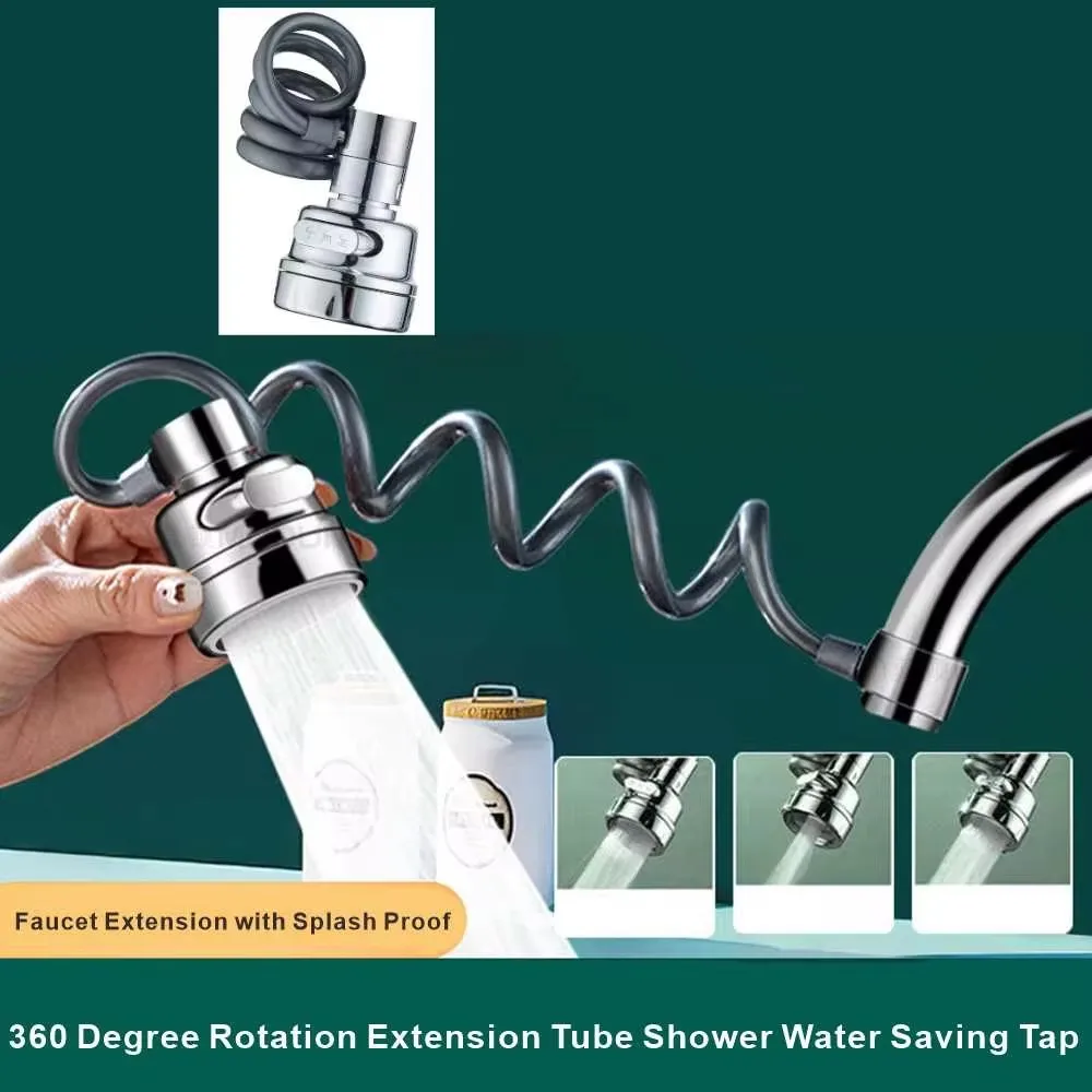 3 Modes Faucet Extender Pull-out Stretching Water-saving Faucet Splash-Proof Universal Bathroom and Kitchen Faucet Accessories