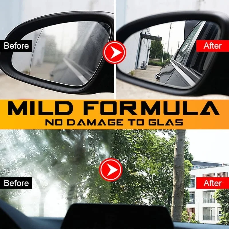 Car Windshield Oil Film Decontamination Cream Home Window Glass Cleaner Dust Removing Polishing Paste with Sponge Brush