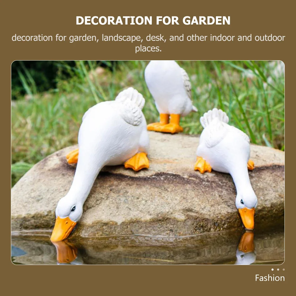 

2Pcs Resin Realistic Duck Ornaments Garden Pool Courtyard Outdoor Decor Photo Prop Craft Decoration Resin Figurines
