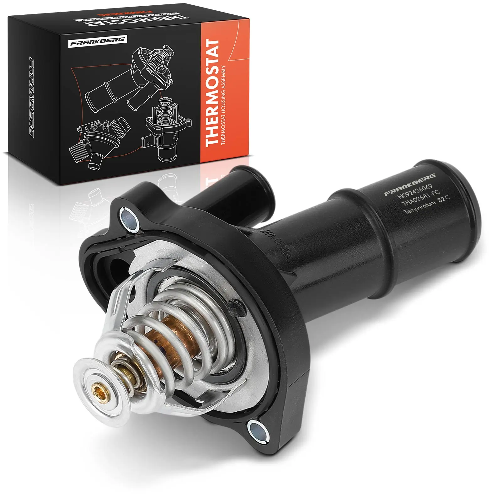 Frankberg 1x Thermostaat Koelvloeistof voor Land Rover Discovery Sport Freelander 2 Jaguar XE XF AG9Z8575B 02 JDE28115 902-681