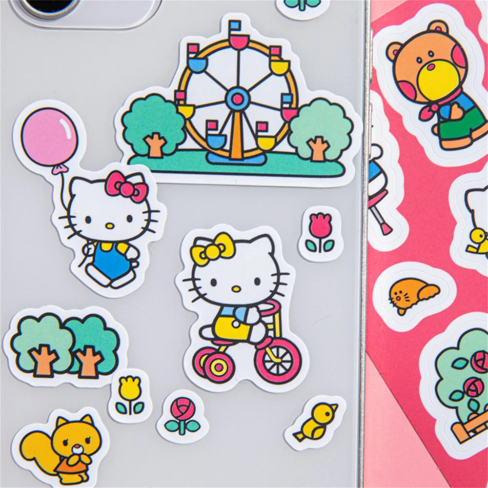 Kawaii Sanrio Sticker DIY Hand Account Diary Decorative Hello Kitty Kuromi Funny Cartoon Christmas Birthday Gifts Kids Toys