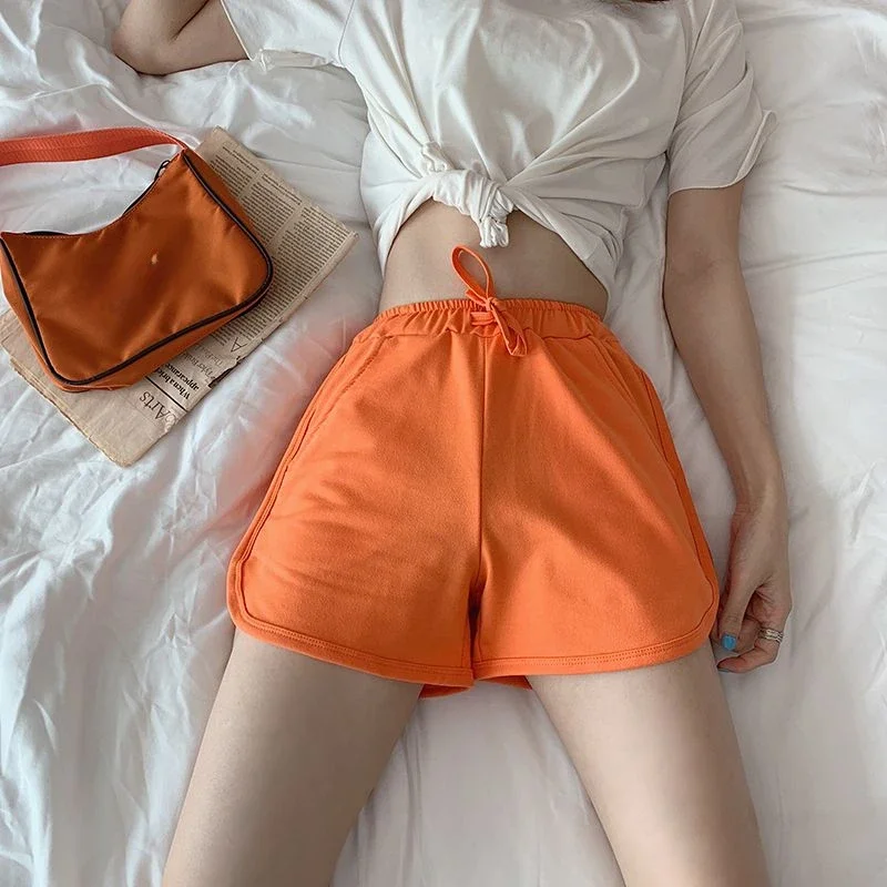 Pantaloncini da corsa fitness per donna Sport Palestra Vita alta Sport Larghi giovanili da indossare Pantaloni corti da donna caldi estetici Y2k Harajuku