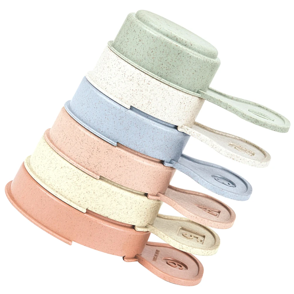 Juego de tazas apilables para bebé, baño educativo Montessori, construcción para niños pequeños, juguetes de plástico seguros y brillantes, desarrollo, 1 Juego