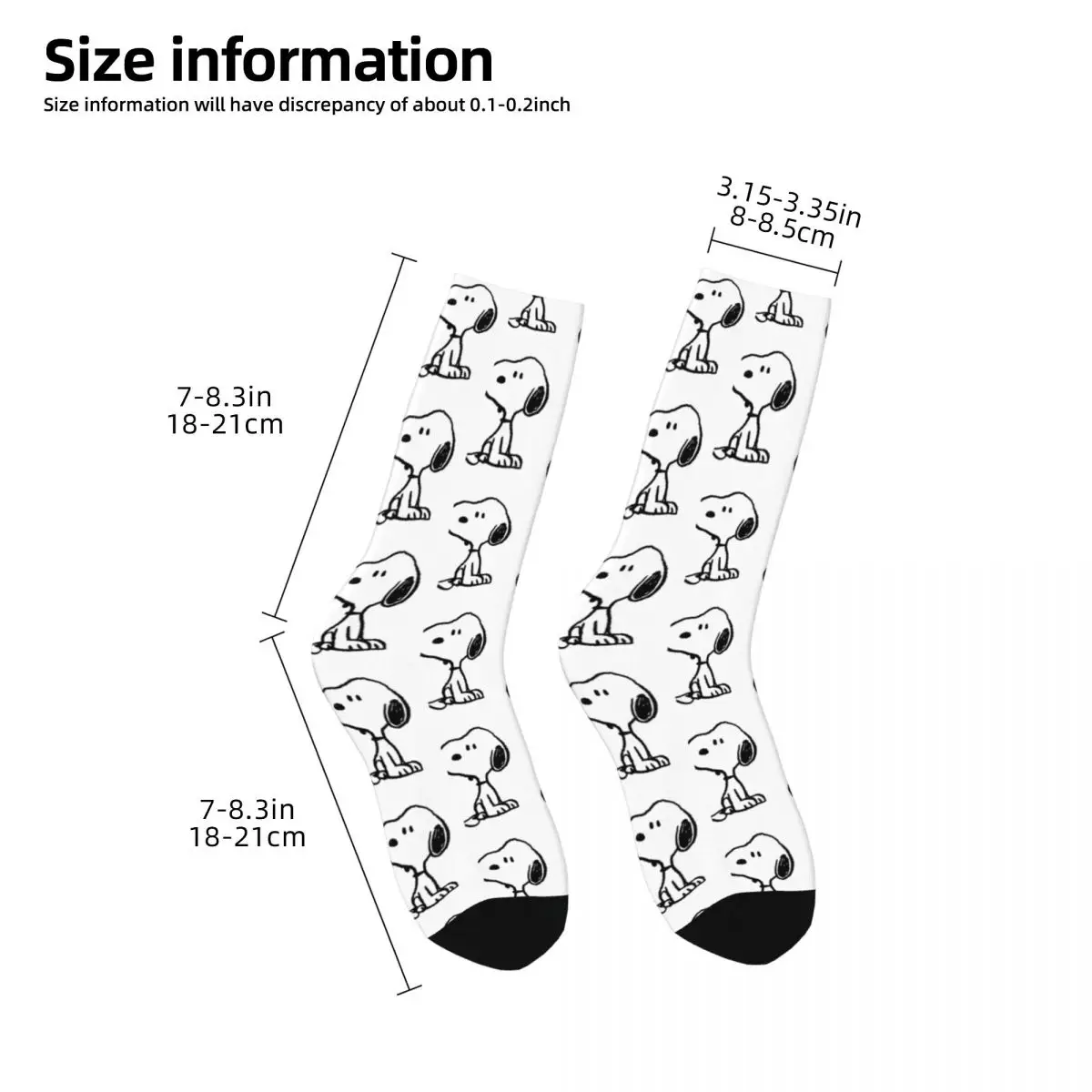 Cool Peanuts Snoopy Turns Soccer Socks Polyester Long Socks for Unisex